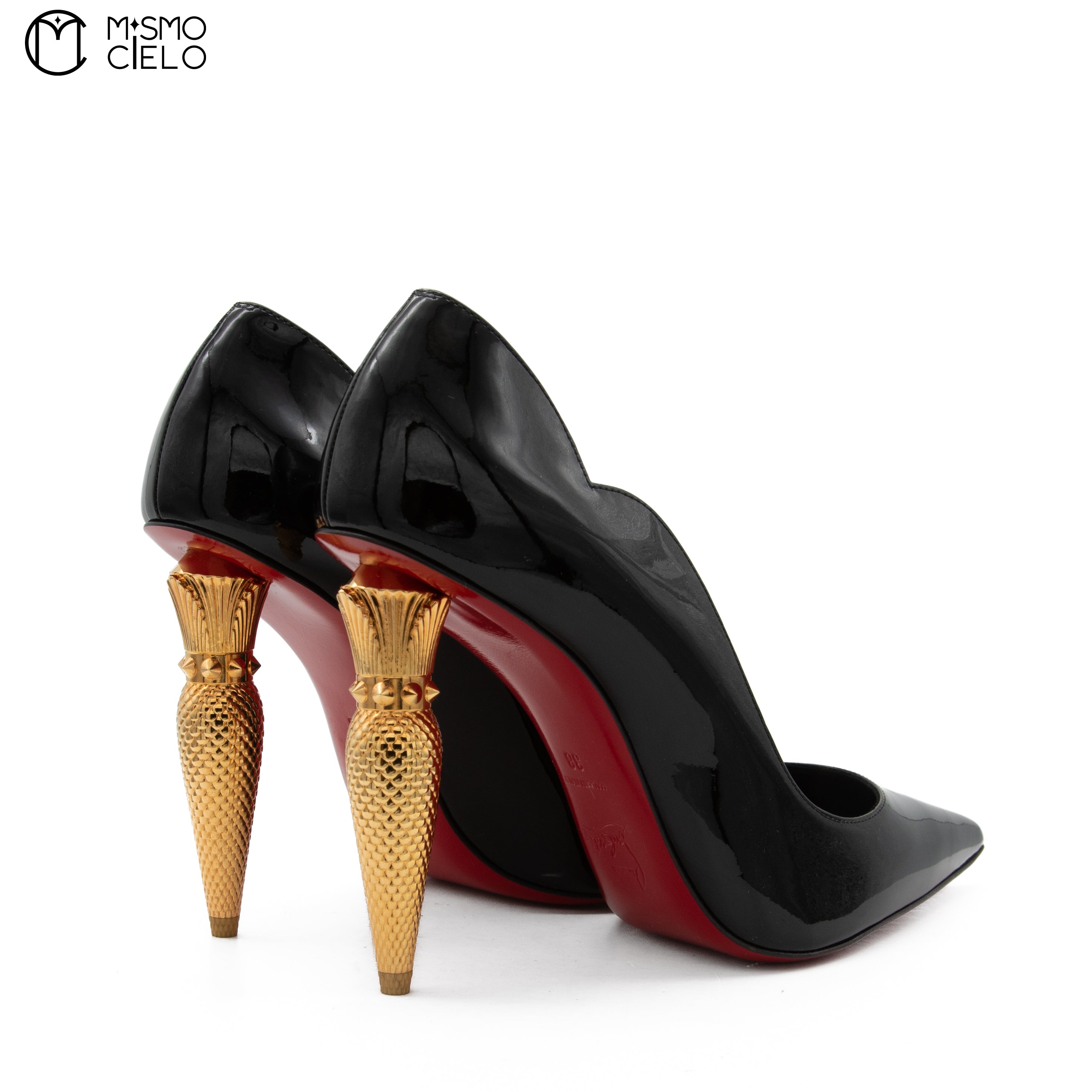 Lipchick 100 Black Patent Pumps Size 38