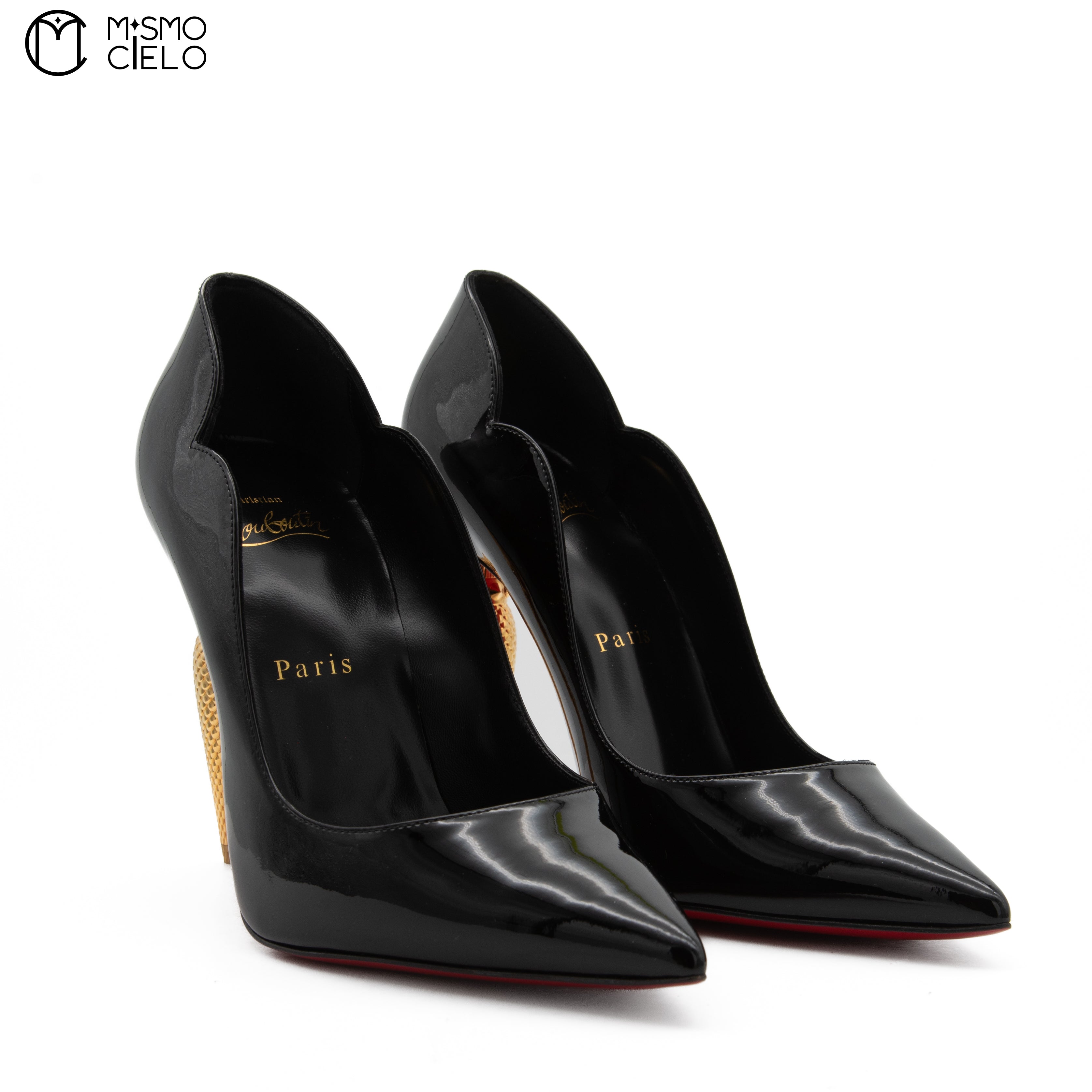 Lipchick 100 Black Patent Pumps Size 38