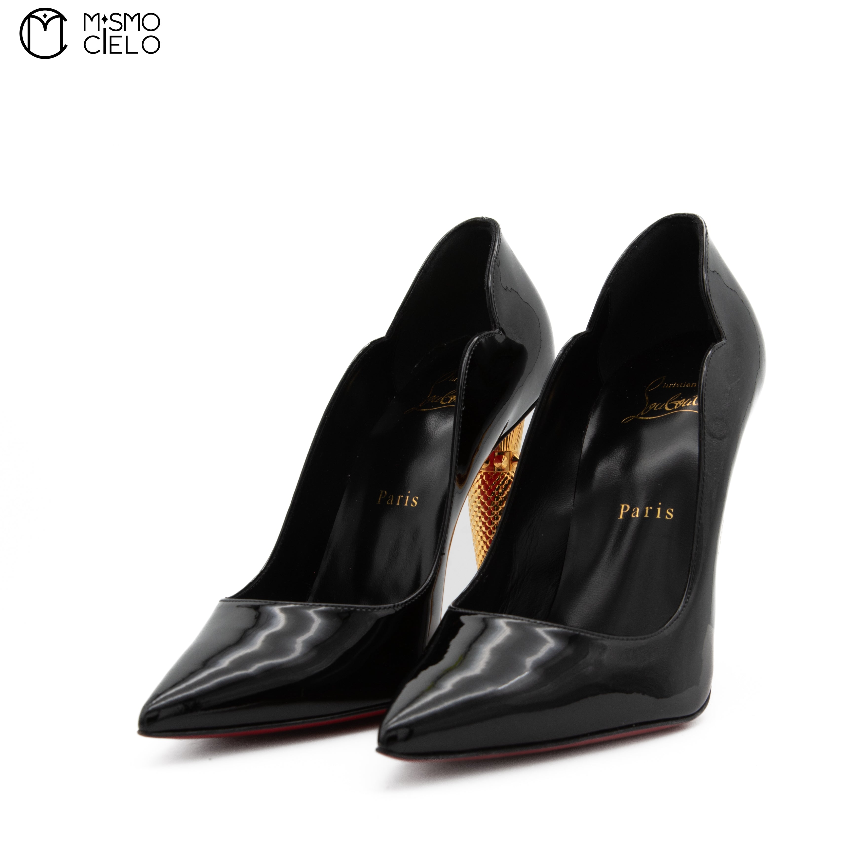 Lipchick 100 Black Patent Pumps Size 38