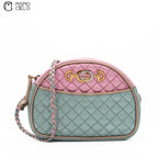 Green and Pink Zumi Quilted Shoulder Bag
