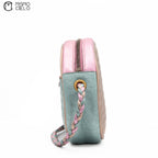 Green and Pink Zumi Quilted Shoulder Bag
