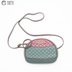 Green and Pink Zumi Quilted Shoulder Bag