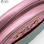Green and Pink Zumi Quilted Shoulder Bag