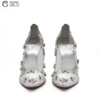 Degraqueen Embellished PVC Heels