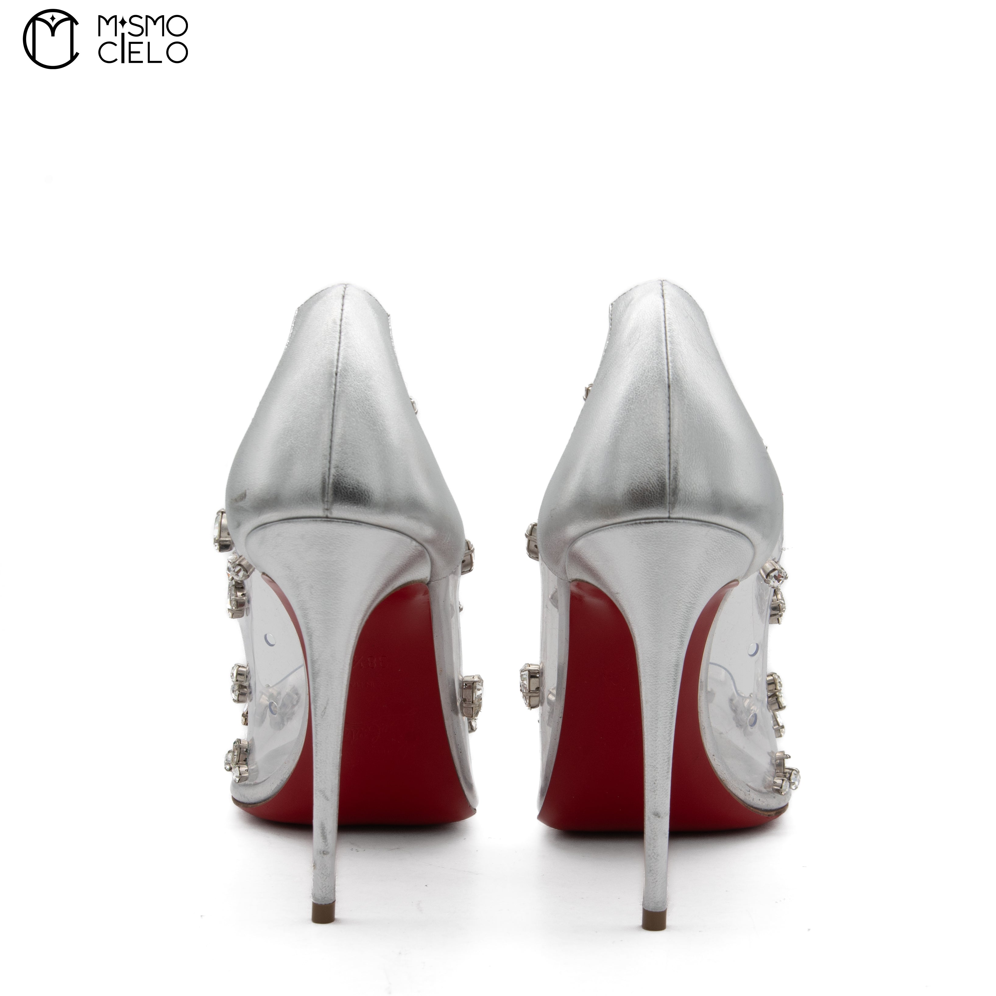 Degraqueen Embellished PVC Heels
