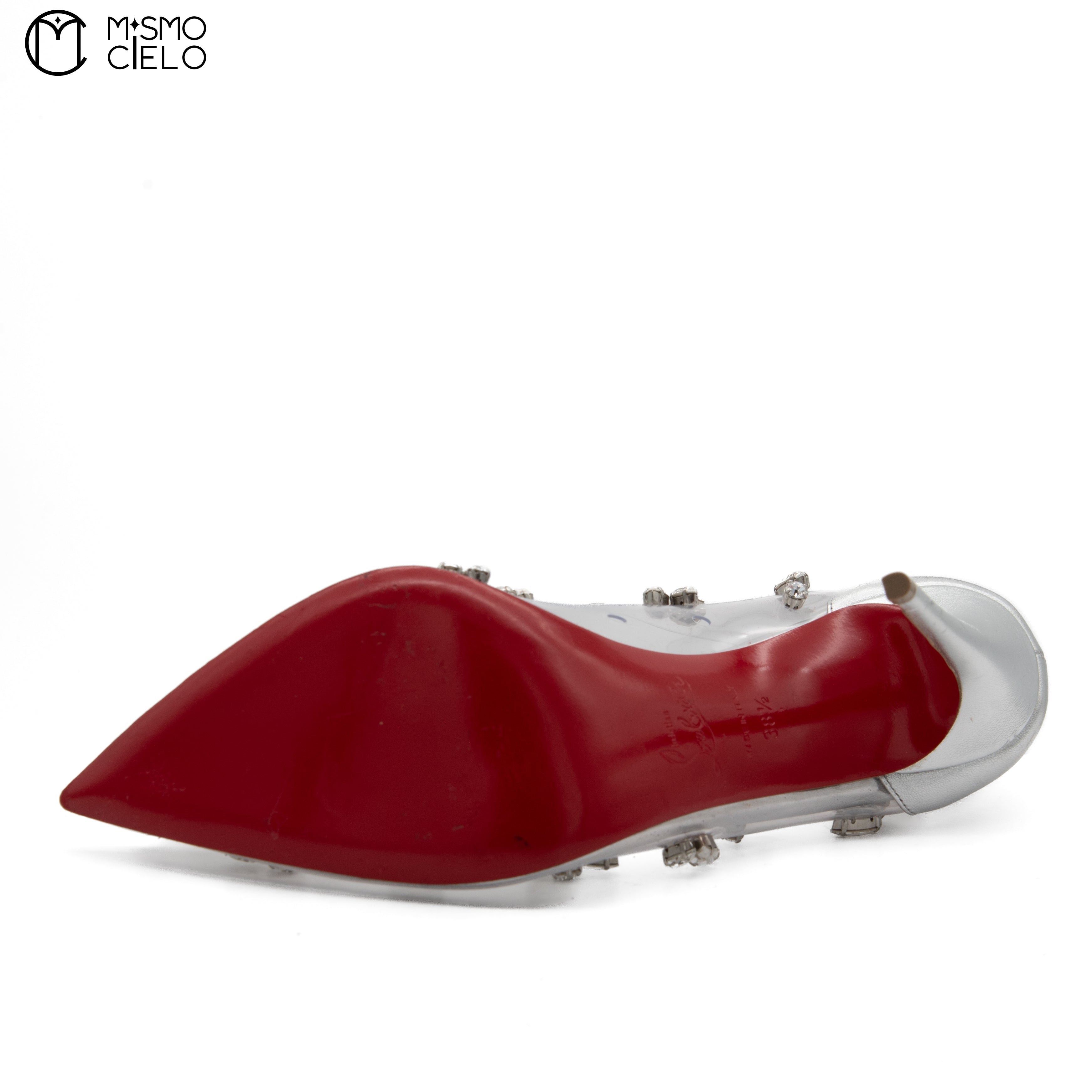 Degraqueen Embellished PVC Heels