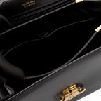 Black Triomphe Box Calfskin Shoulder Bag