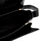 Black Triomphe Box Calfskin Shoulder Bag