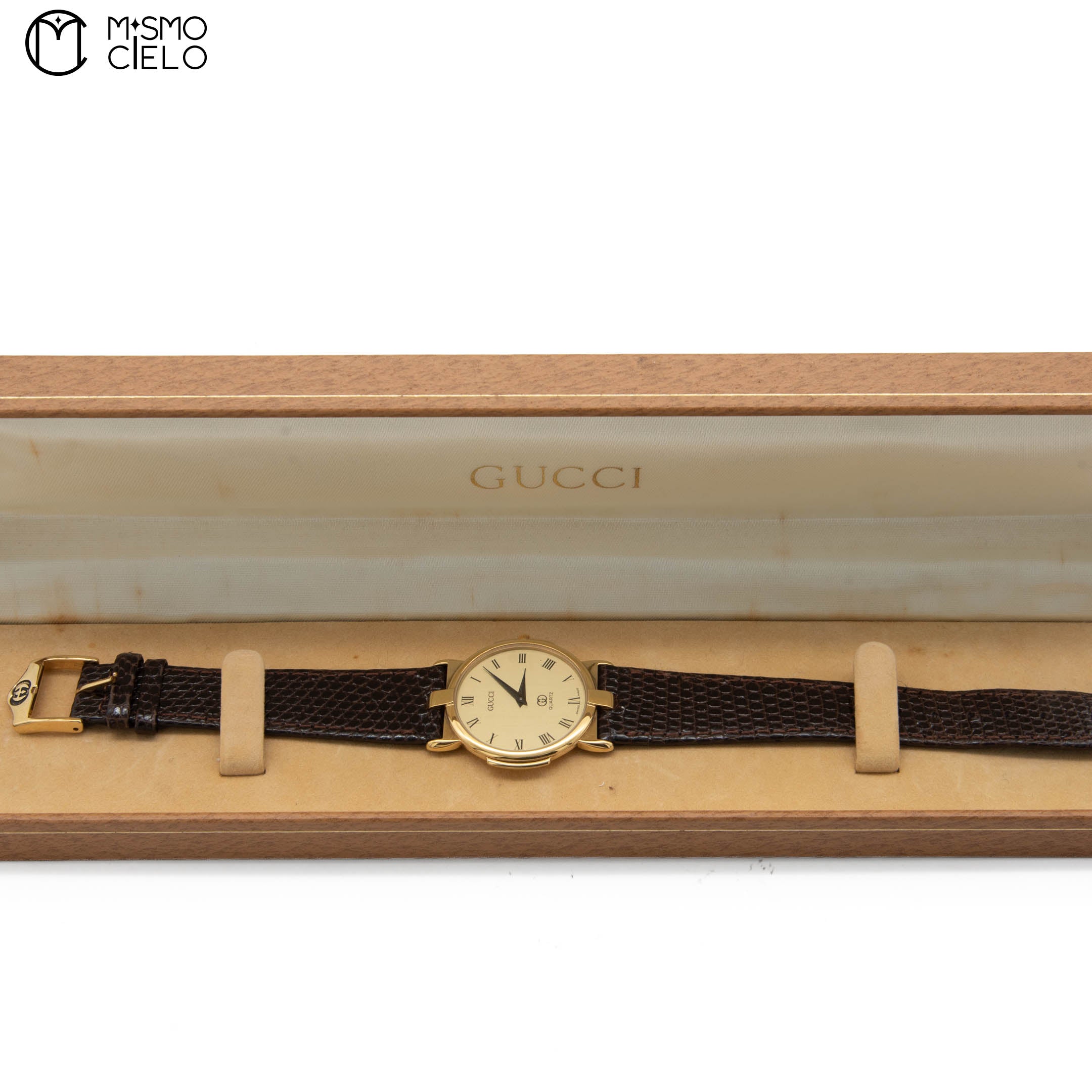 3400FM Gold and Brown Quartz Watch *