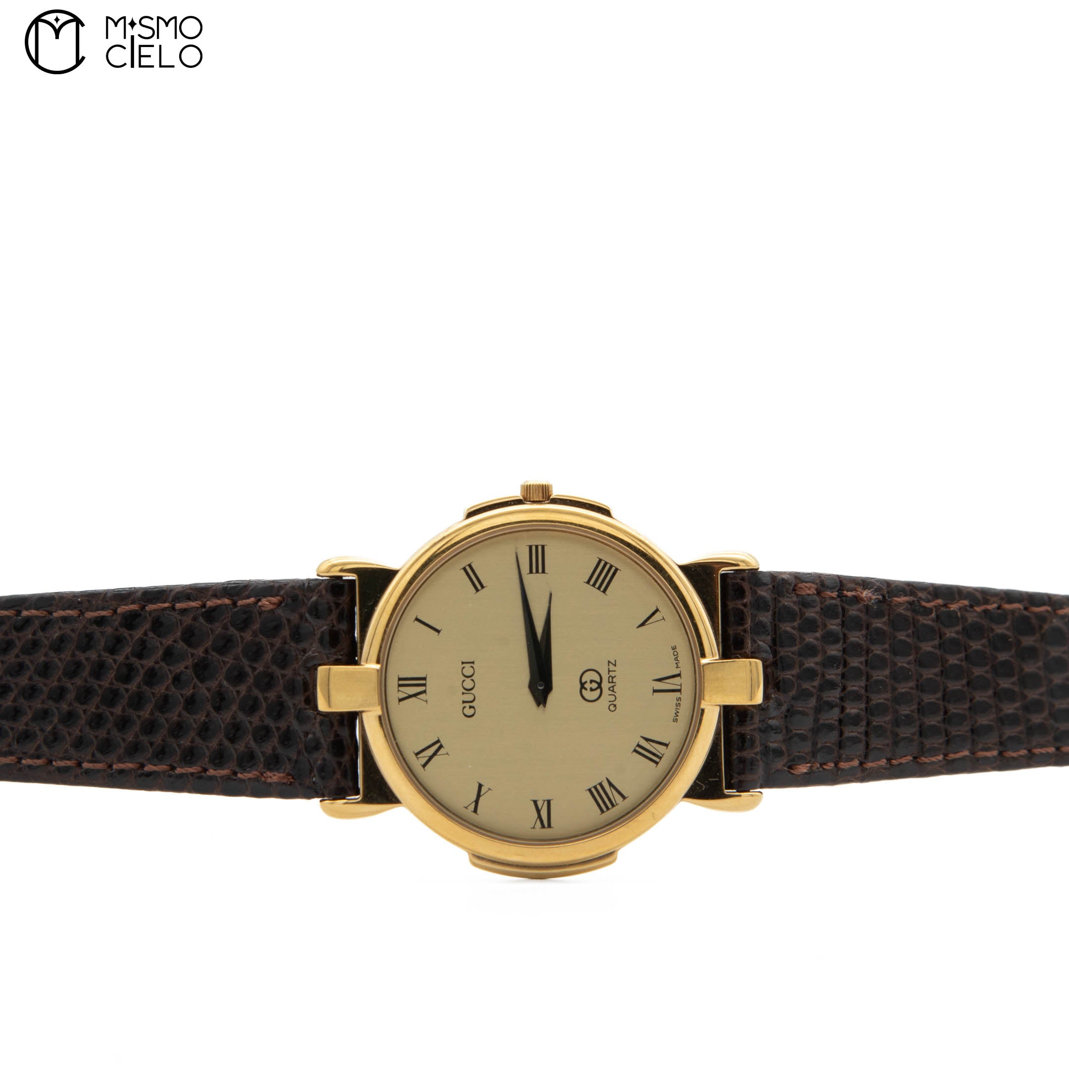3400FM Gold and Brown Quartz Watch *