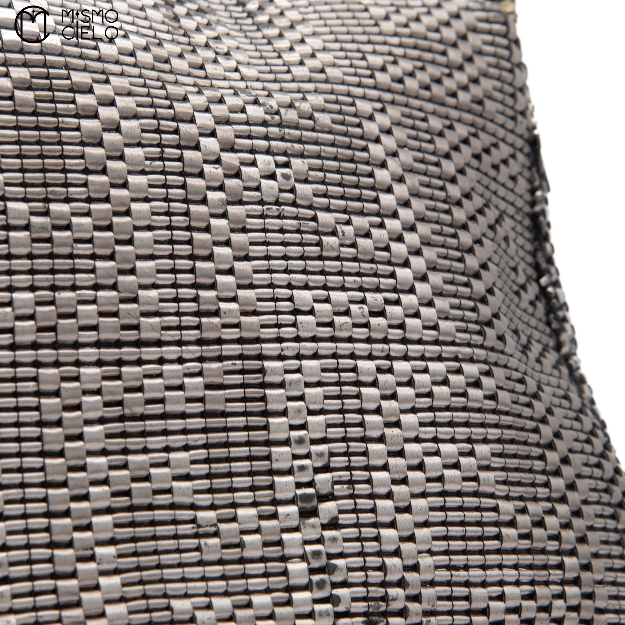 Silver Large Mamma Forever Woven Hand Bag