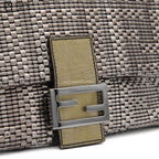 Silver Large Mamma Forever Woven Hand Bag