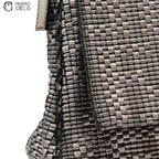 Silver Large Mamma Forever Woven Hand Bag