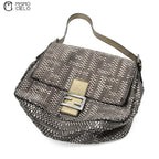 Silver Large Mamma Forever Woven Hand Bag