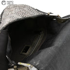 Silver Large Mamma Forever Woven Hand Bag