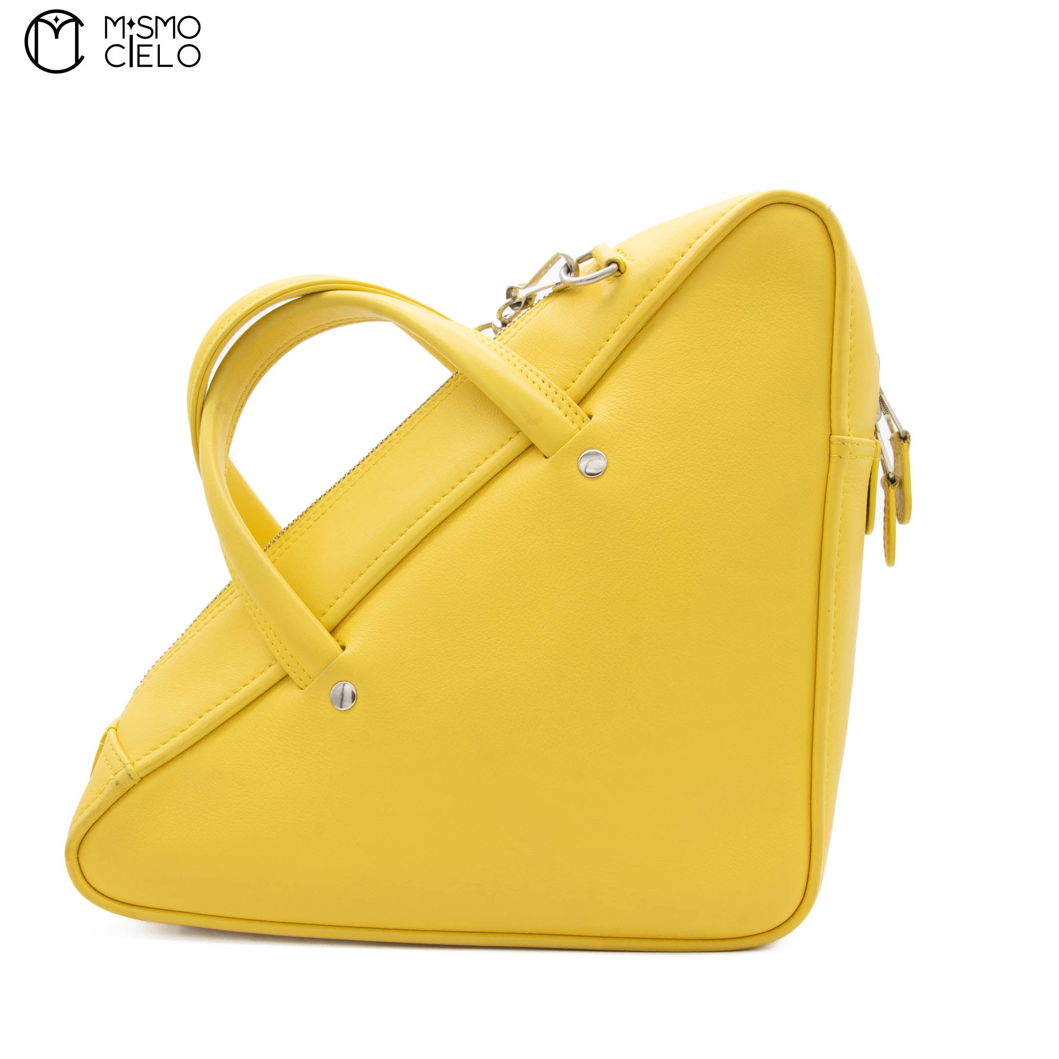 Yellow Triangle Duffle Shoulder Bag