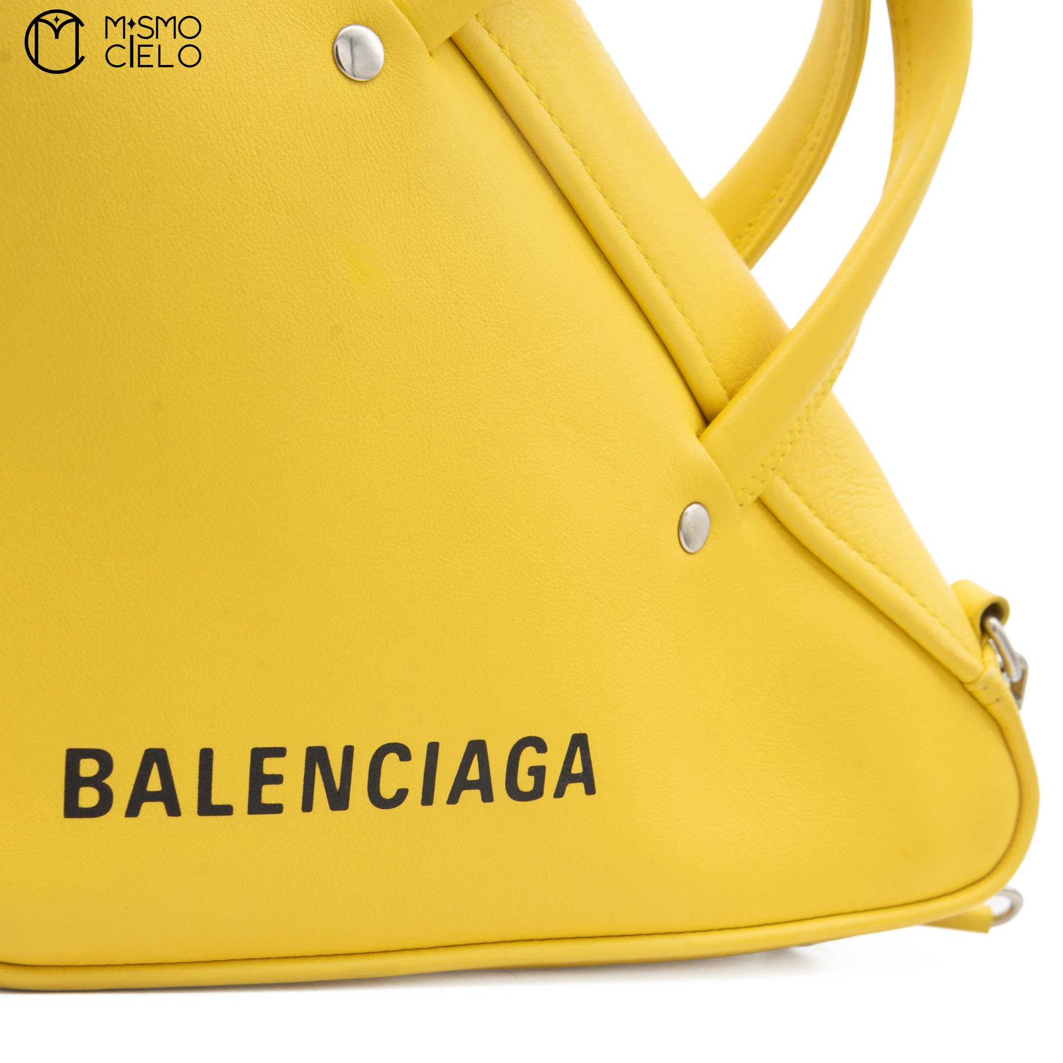 Yellow Triangle Duffle Shoulder Bag