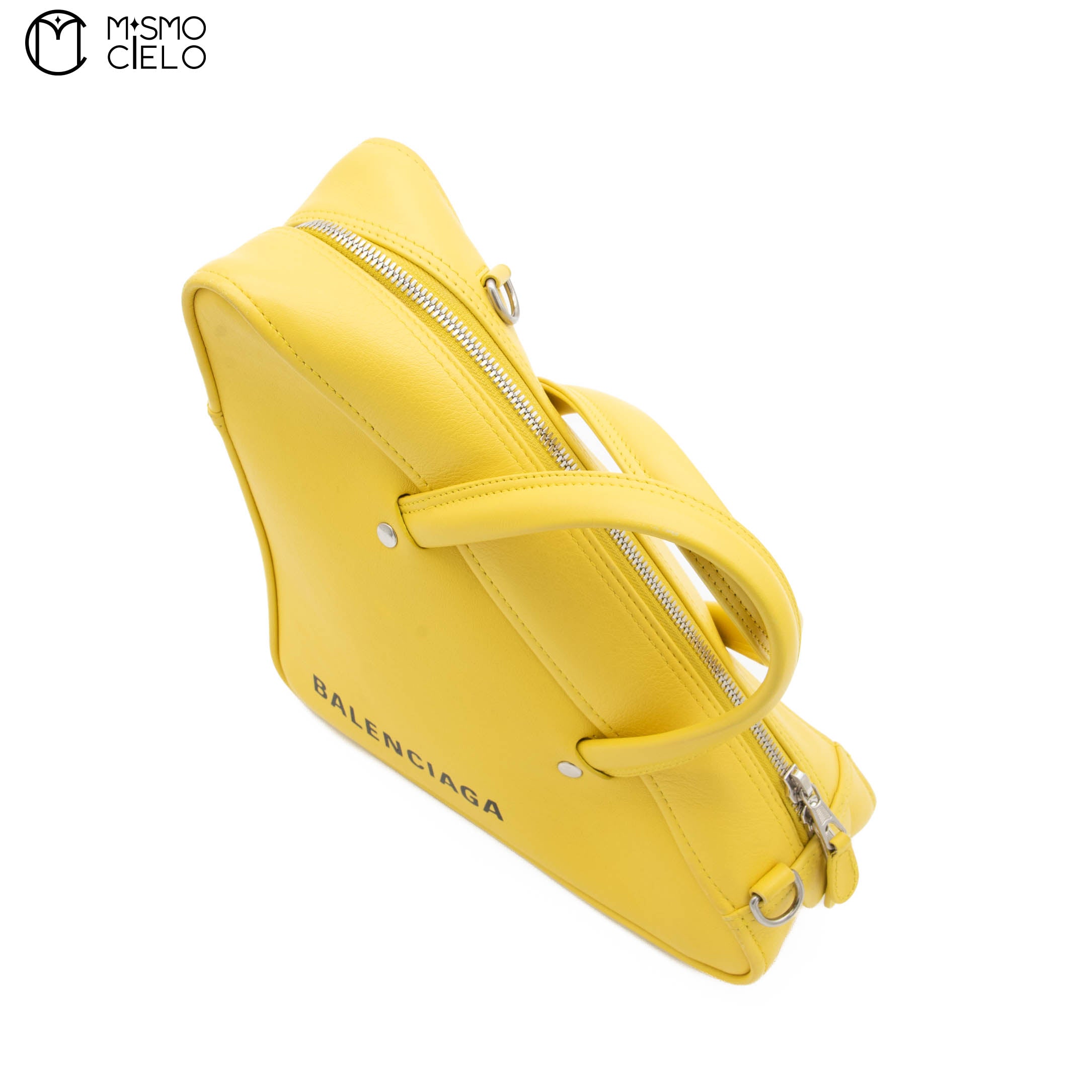 Yellow Triangle Duffle Shoulder Bag