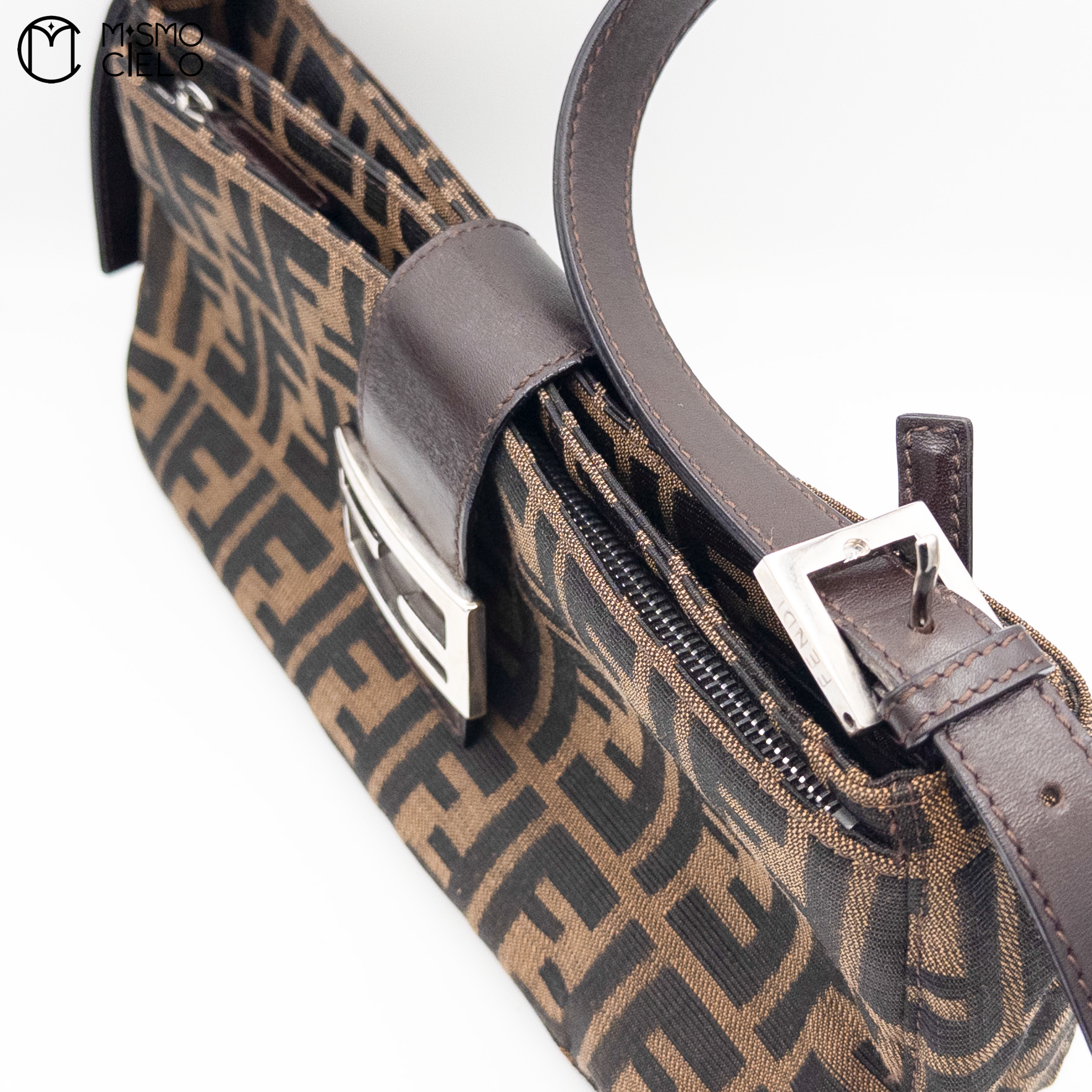 Zucca Silver Clasp Shoulder Bag Large