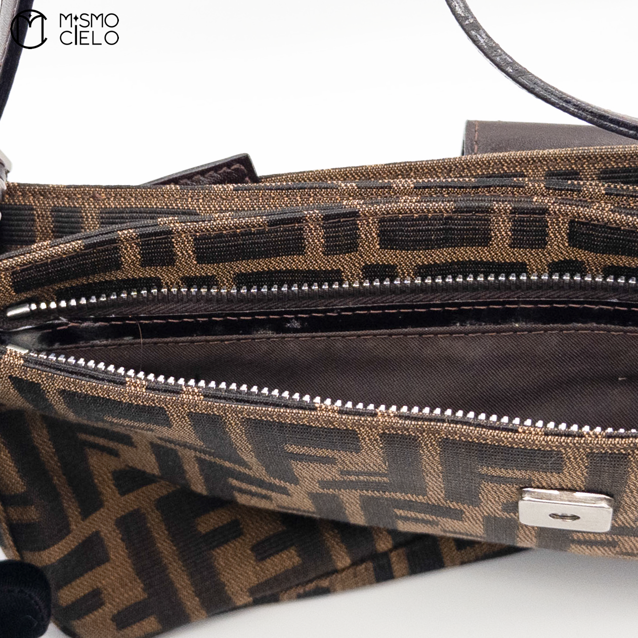 Zucca Silver Clasp Shoulder Bag Large