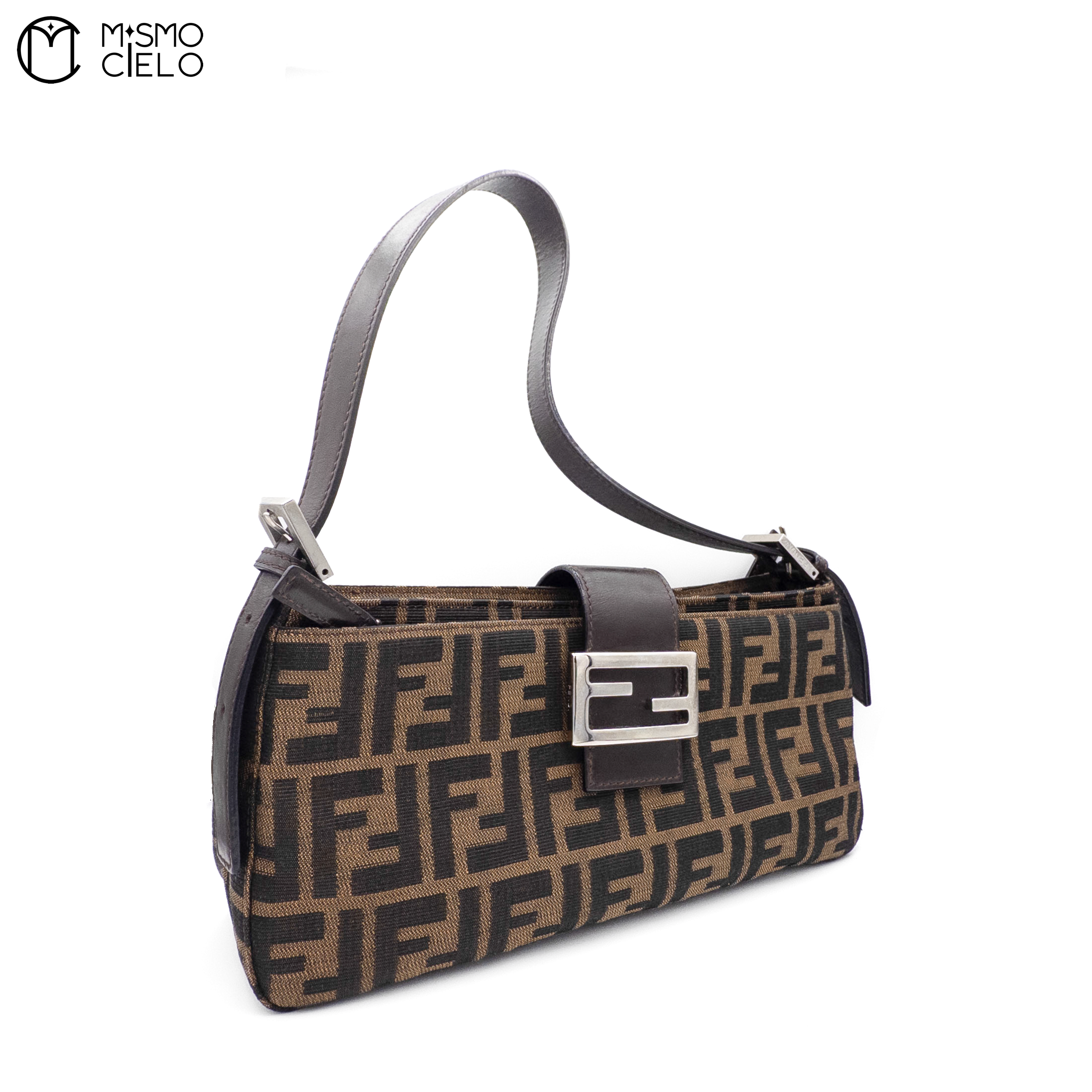 Zucca Silver Clasp Shoulder Bag Large