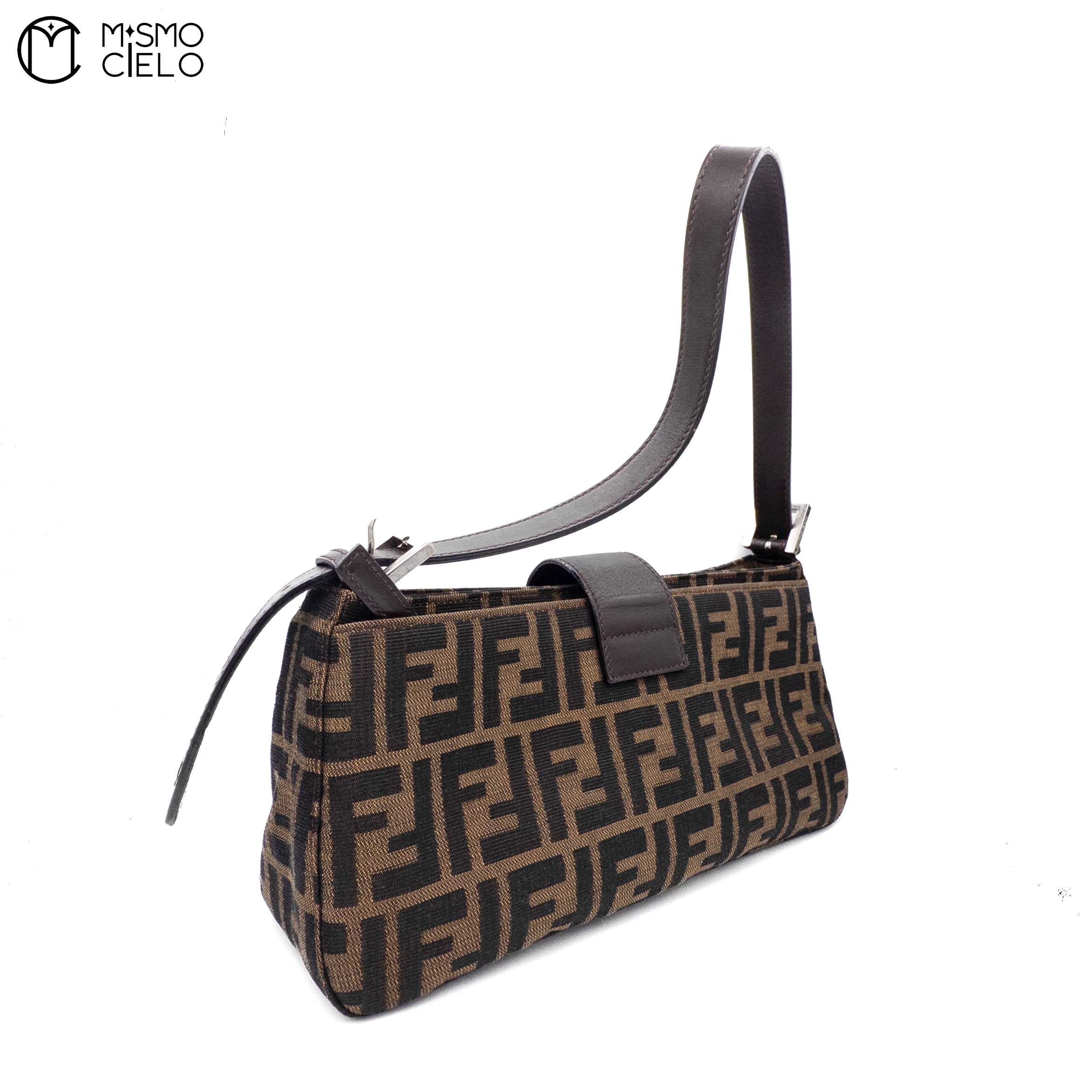 Zucca Silver Clasp Shoulder Bag Large