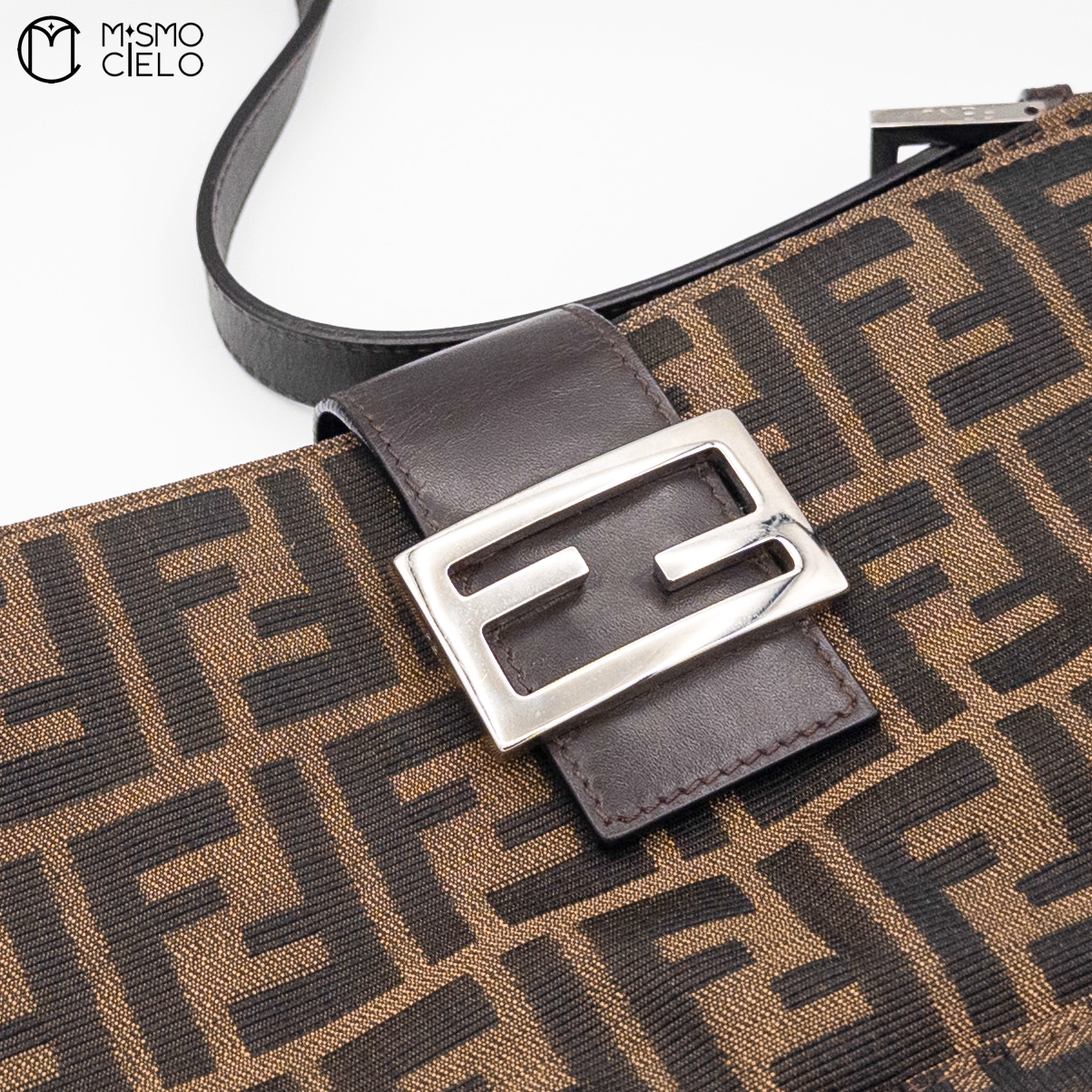 Zucca Silver Clasp Shoulder Bag Large