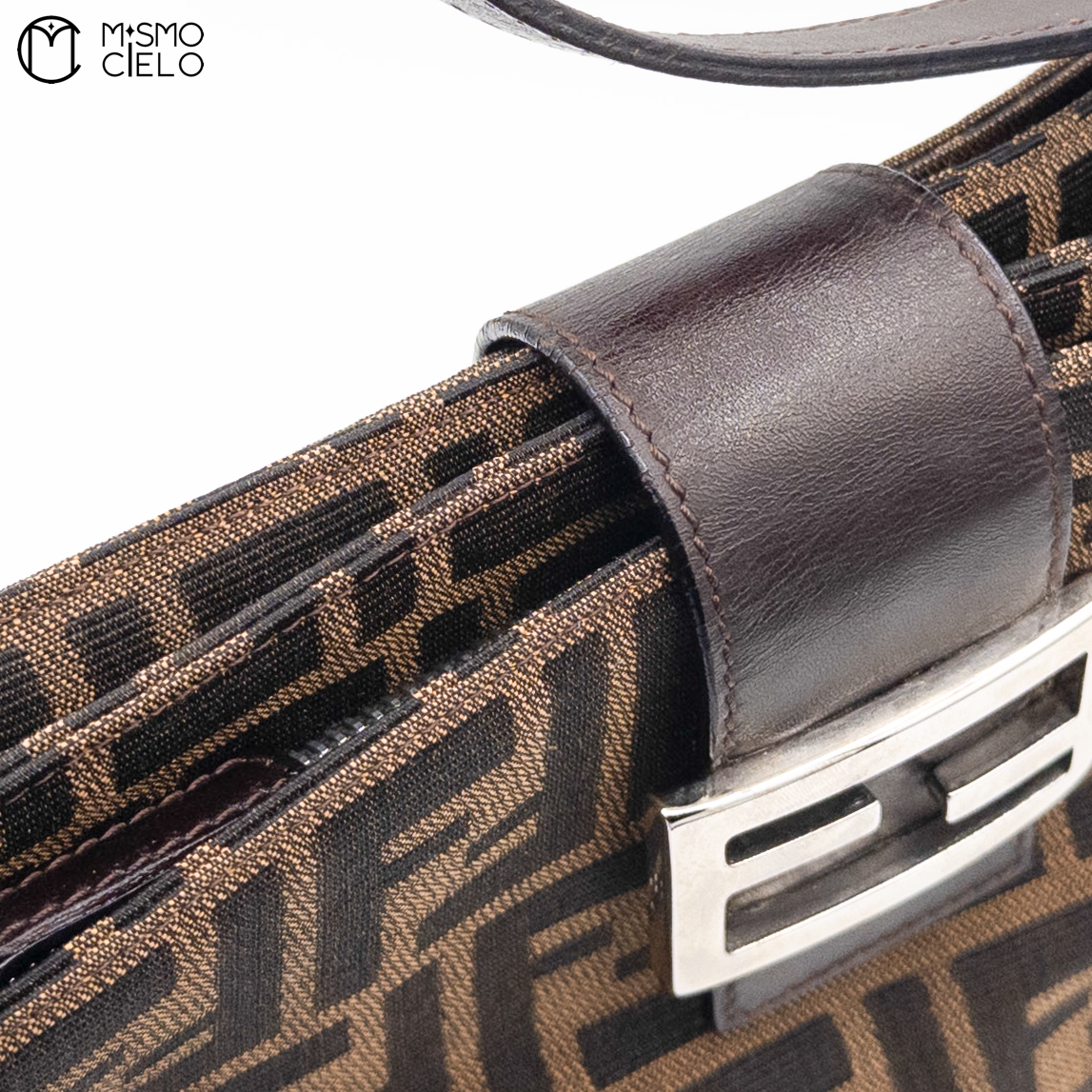 Zucca Silver Clasp Shoulder Bag Large