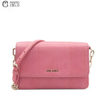 Pink Python Shoulder Bag