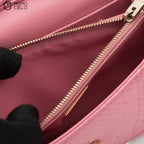 Pink Python Shoulder Bag