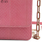 Pink Python Shoulder Bag