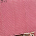 Pink Python Shoulder Bag