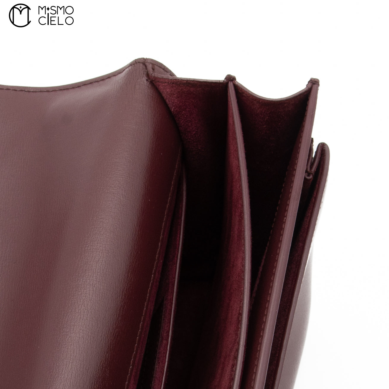 Burgundy Sunset Chain Leather Bordeaux Shoulder Bag