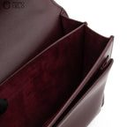 Burgundy Sunset Chain Leather Bordeaux Shoulder Bag