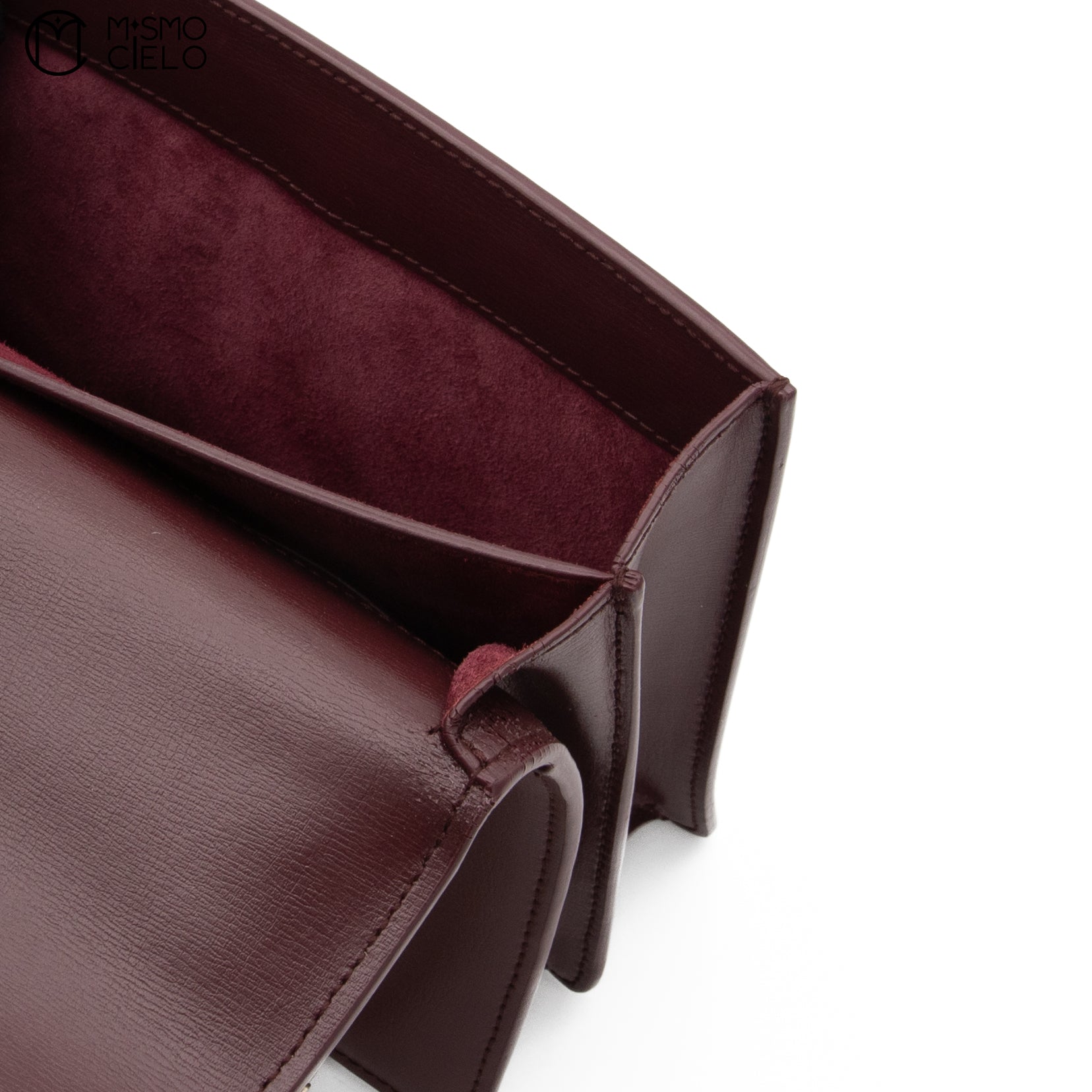 Burgundy Sunset Chain Leather Bordeaux Shoulder Bag