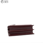 Burgundy Sunset Chain Leather Bordeaux Shoulder Bag