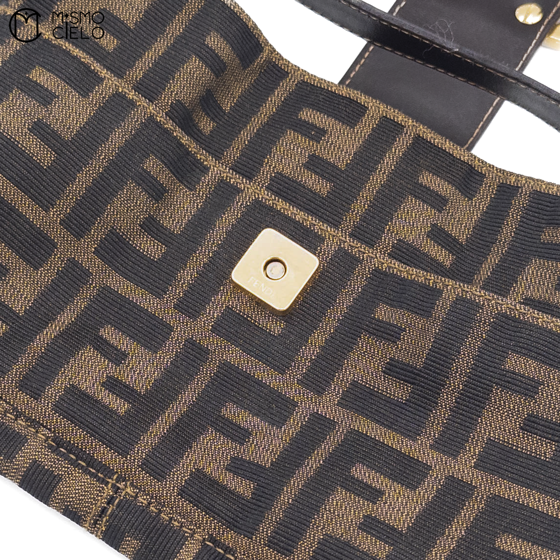 Zucca Gold Clasp Shoulder Bag Medium