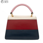 Blue Red and Cream Queen Margaret Bee Hand Bag with Strap