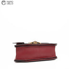 Blue Red GG Check Queen Margaret Bee Hand Bag with Strap