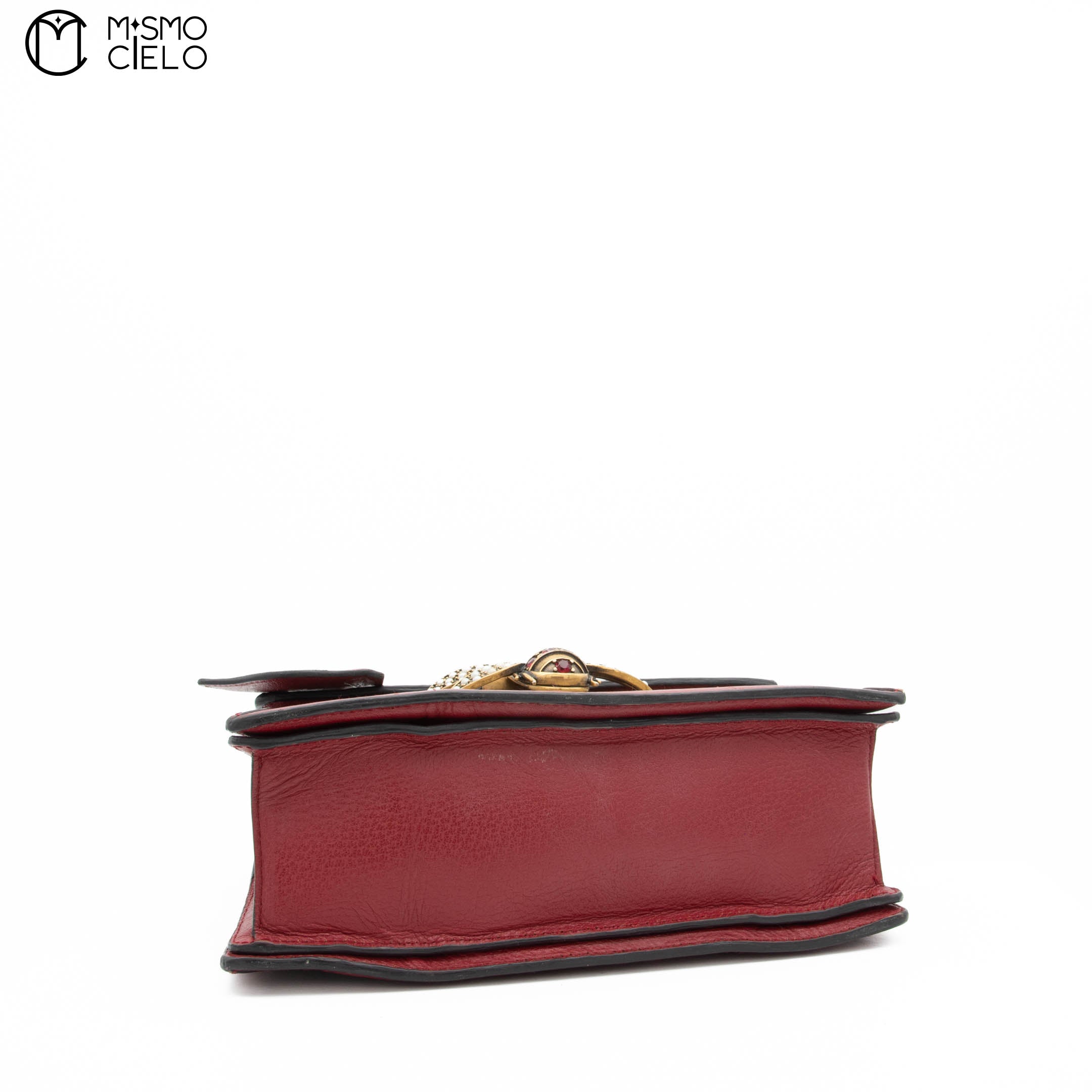 Blue Red GG Check Queen Margaret Bee Hand Bag with Strap