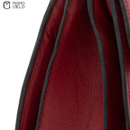 Blue Red GG Check Queen Margaret Bee Hand Bag with Strap