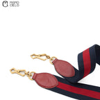 Blue Red GG Check Queen Margaret Bee Hand Bag with Strap