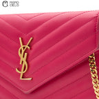 Pink V Stitch Shoulder Bag