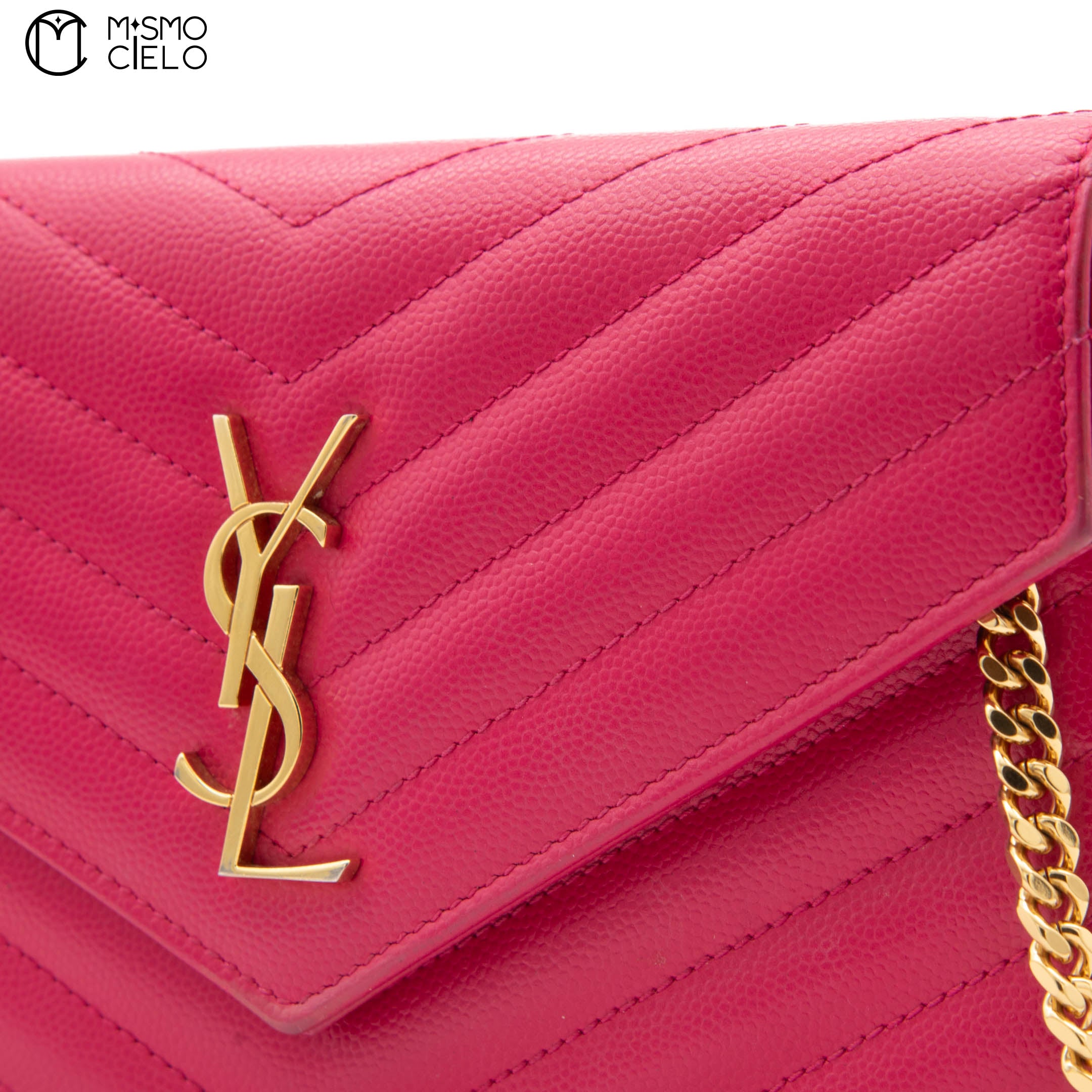 Pink V Stitch Shoulder Bag