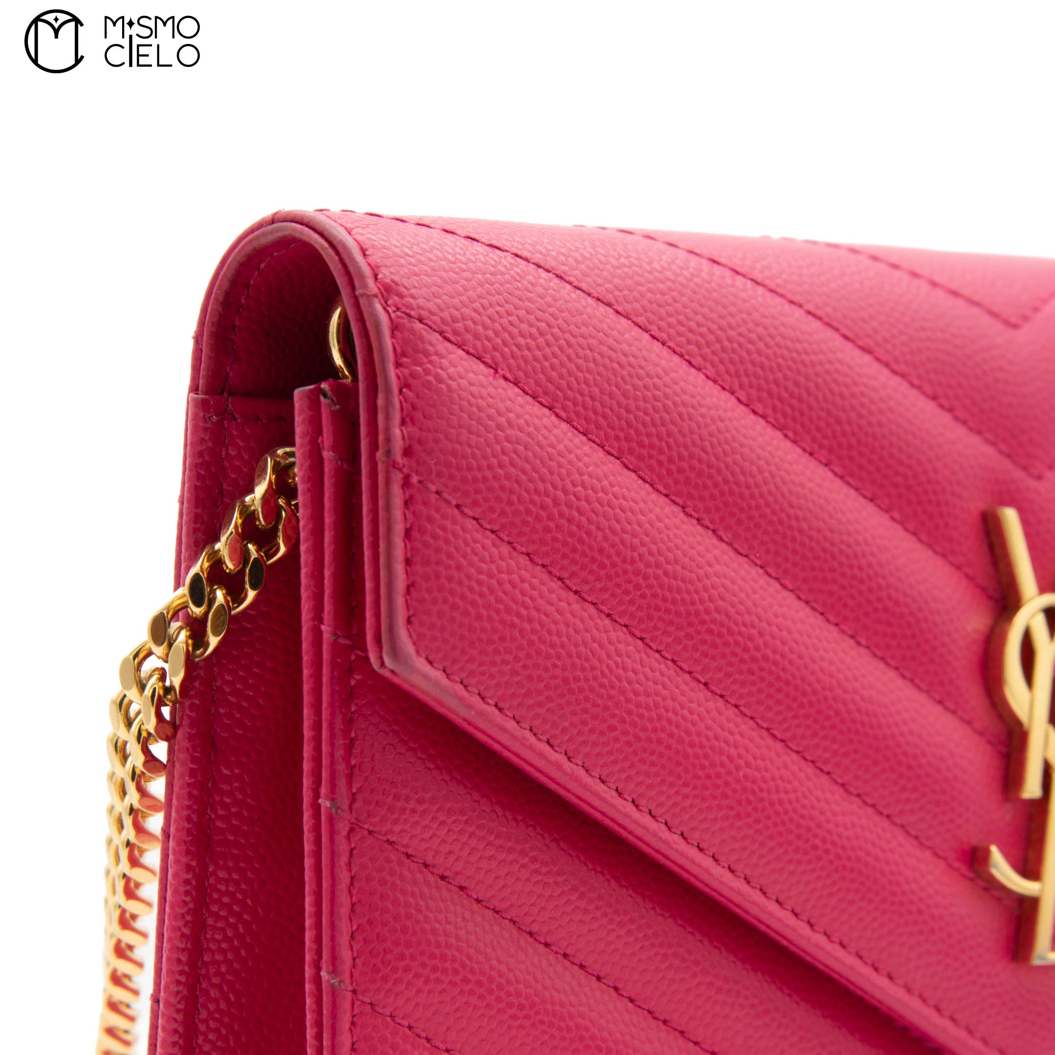 Pink V Stitch Shoulder Bag