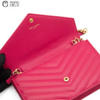 Pink V Stitch Shoulder Bag