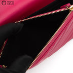Pink V Stitch Shoulder Bag