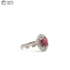900Pt Ruby and Diamong Ring 4.6g Size 11 #