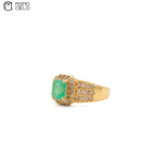 18ct Emerald and Diamond 6.0g Ring Size 17