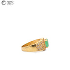 18ct Emerald and Diamond 6.0g Ring Size 17